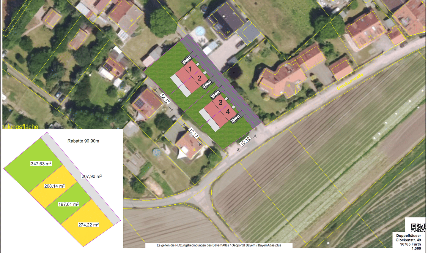 Fürth: Neubau DHH| A+ (Wärmepumpe) | Komplettpreis inkl. Grundstück & Baunebenkosten – Fürth – Bild 1 von 9