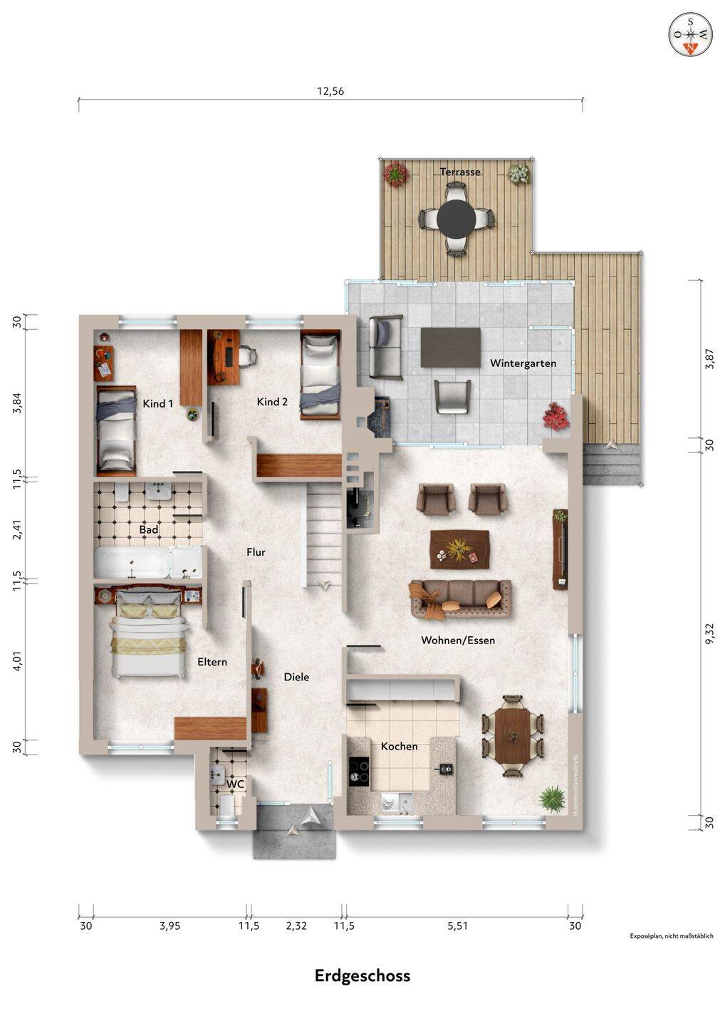 Großzügiger Bungalow: 137 m² Wohnebene + 45 m² wohnliches Souterrain auf 1.037 m² Parkgrundstück – Buchholz in der Nordheide – Bild 1 von 9