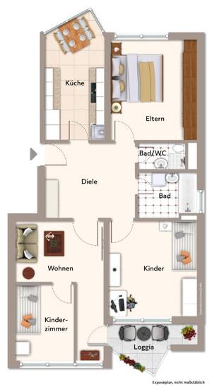 Einziehen und wohlfühlen...renovierte 3-Zi.-ETW mit Balkon und TG-Stellplatz in ER-Büchenbach – 91056 Erlangen – Vorschaubild 2