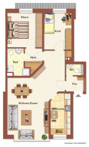 Tolle 3- Zimmerwohnung, Zentrumsnah – 45879 Gelsenkirchen – Vorschaubild 2