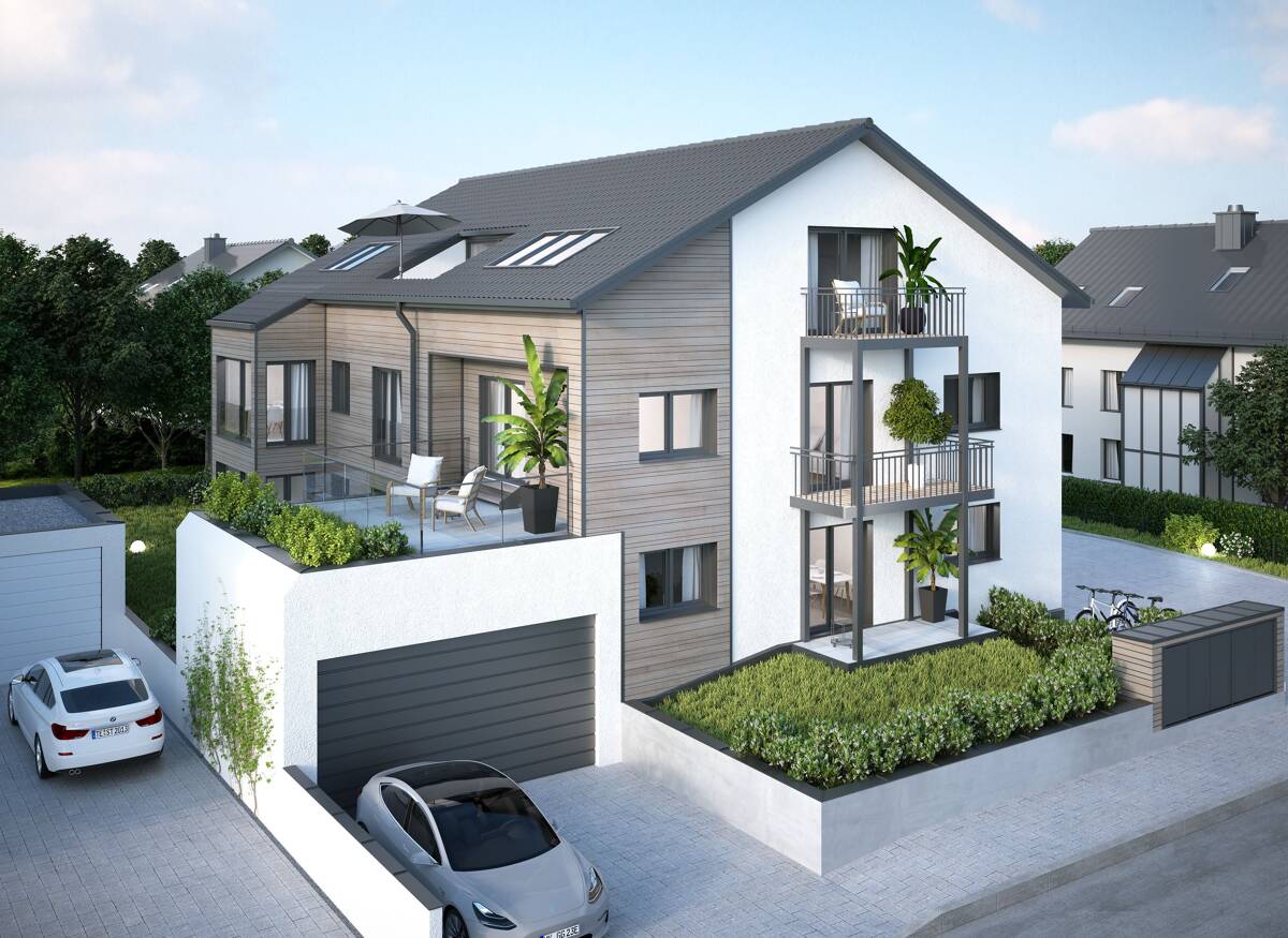 Lichtdurchflutete Dachwohnung mit Balkon in absolut ruhiger Lage – 80935 München – Bild 1 von 5