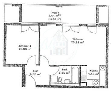 2-Zimmer-Wohnung mit Loggia und Einbauküche in Berlin-Buchholz – Berlin – Vorschaubild 2