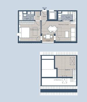 Gemütlich wohnen auf zwei Etagen - 2,5-Zi-Maisonettewohnung mit Loggia – 4177 Leipzig – Vorschaubild 1