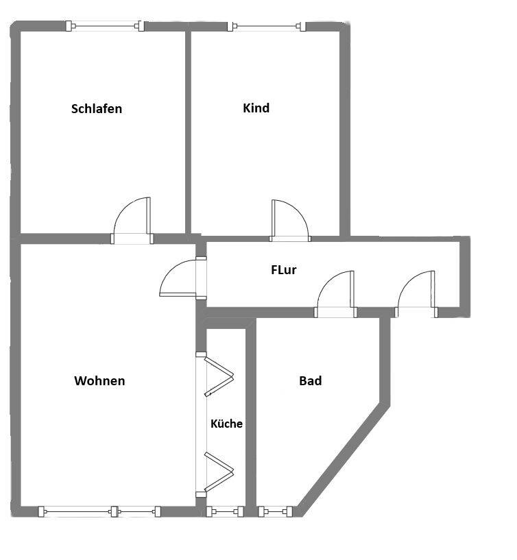 Urgemütliche Drei-Zimmer-Wohnung – Düsseldorf – Vorschaubild 7