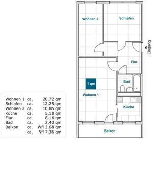 Familienfreundliche 3-Zimmer-Wohnung mit Balkon (WBS)! – 1169 Dresden – Vorschaubild 2