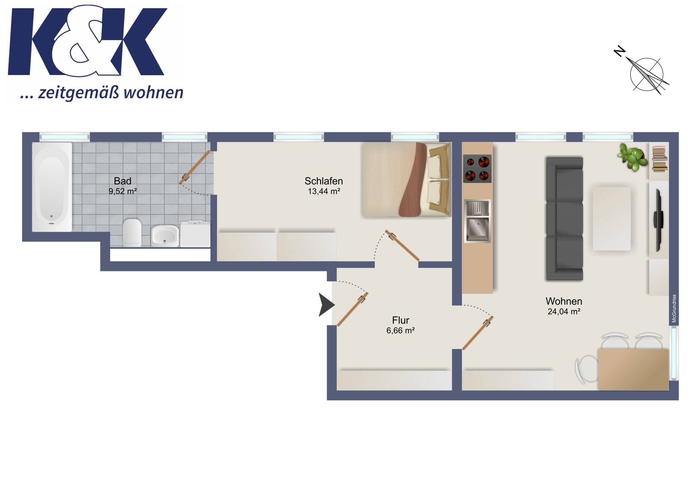 Moderne 2-Zimmerwohnung