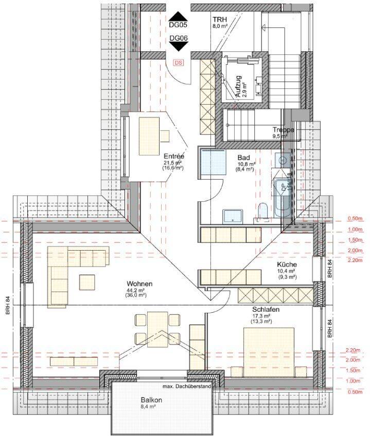 Erstbezug in barrierearme, energieeffiziente 2-Zimmer-Wohnung mit Einbauküche und sonnigem Südbalkon