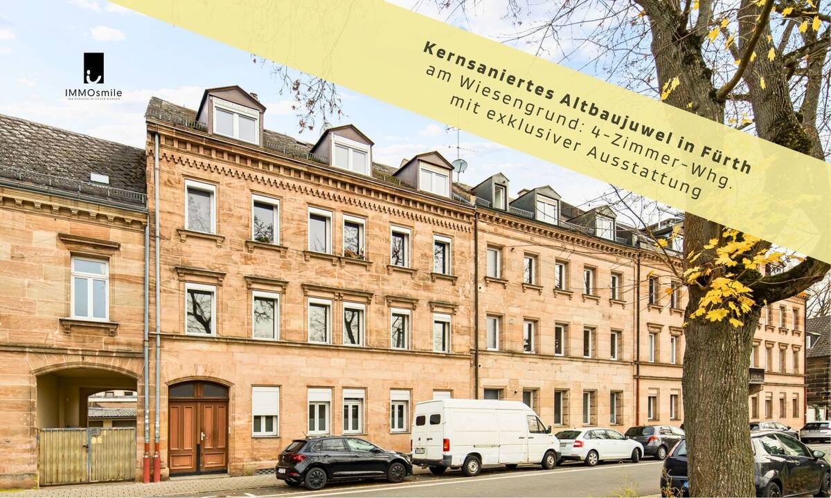 Kernsaniertes Altbaujuwel in Fürth am Wiesengrund: 4-Zimmer-Whg. mit exklusiver Ausstattung – 90763 Fürth – Bild 1 von 9