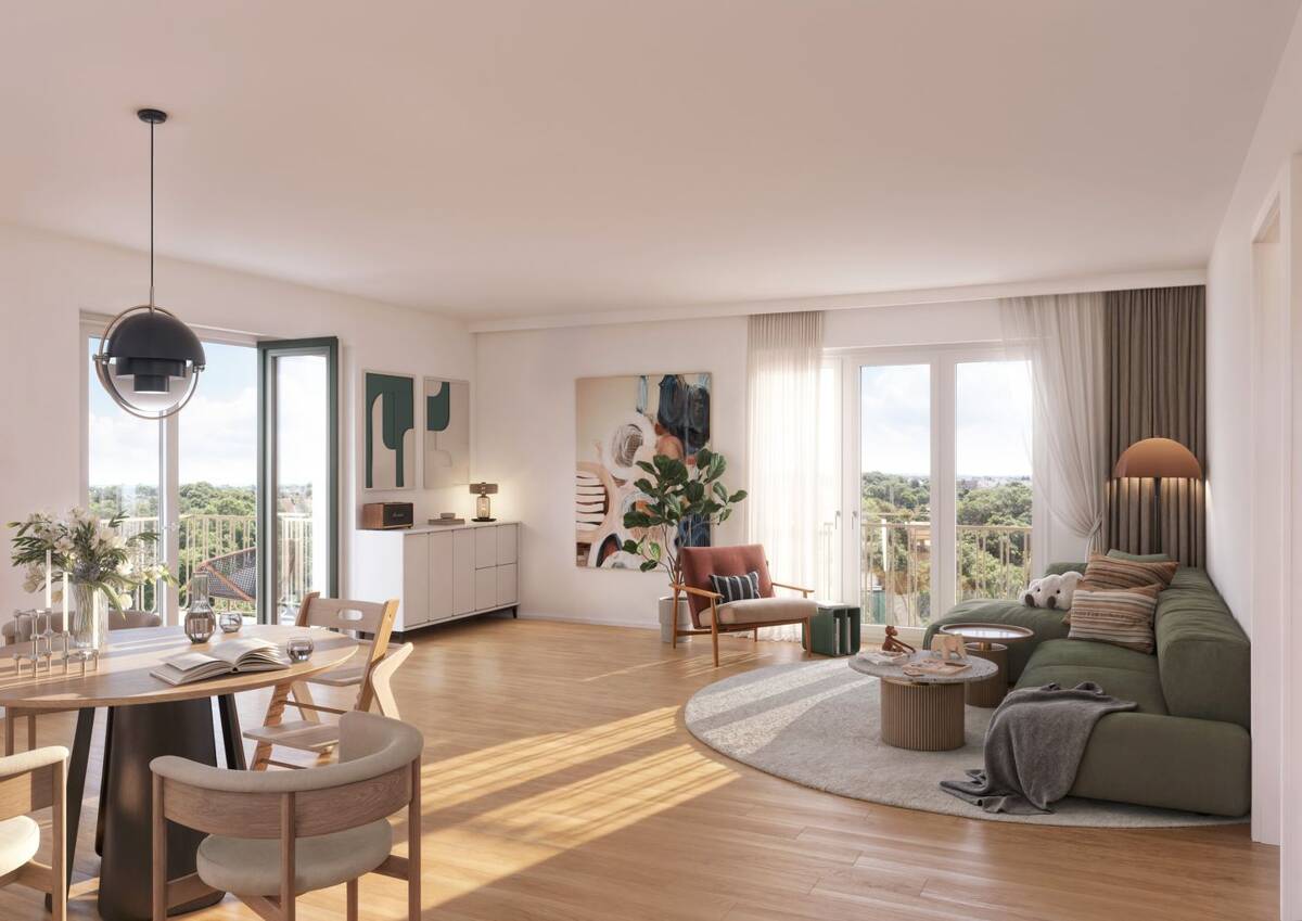 3,5-Zimmer-Neubauwohnung mit Balkon und Arbeitszimmer – 80995 München – Bild 1 von 7