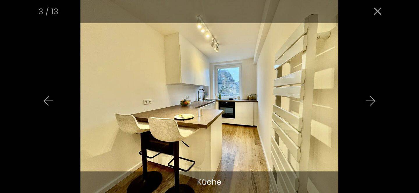 Möblierte 2-Zimmer-Wohnung mit Balkon: Erstbezug nach Modernisierung im Herzen Düsseldorfs!