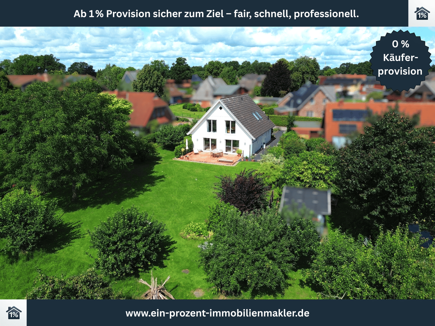 Ihr Naturparadies: Stilvolles Einfamilienhaus mit unverbaubarem Blick ins Grüne in Aukrug-Böken – Aukrug – Bild 1 von 9