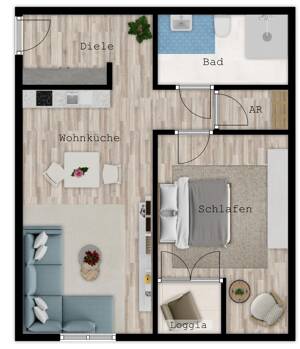 Moderne 2-Zimmer-Wohnung im Neubau mit TG-Stellplatz im beliebten Stadtteil OB-Alstaden – 46049 Oberhausen – Vorschaubild 8