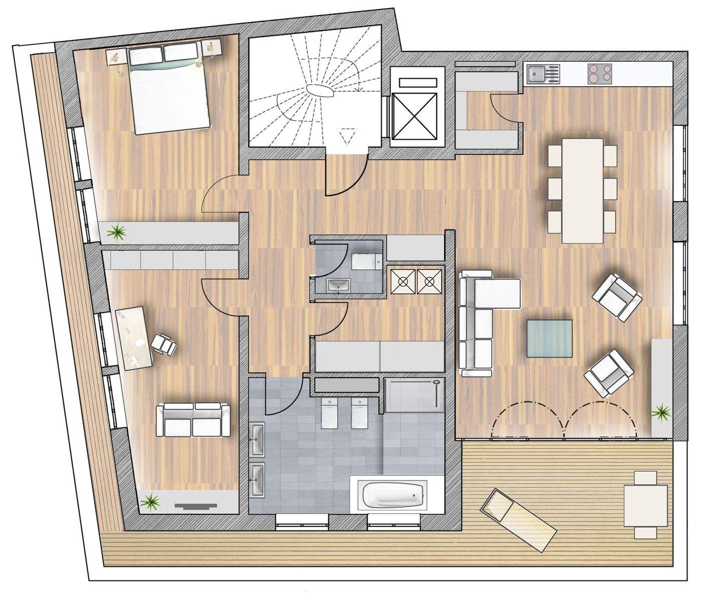 Modernes Penthouse über den Dächern von Sterkrade. – Oberhausen – Vorschaubild 8