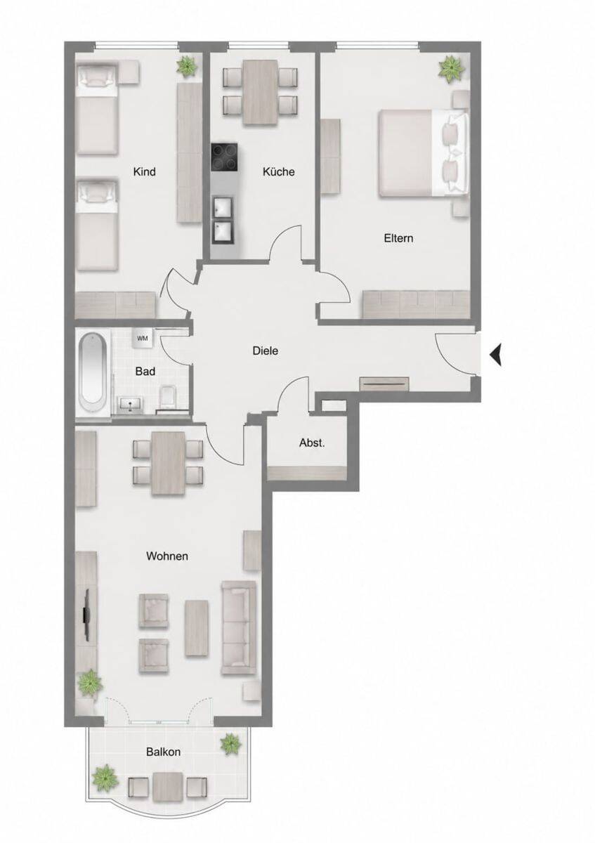***KAUFEN STATT MIETEN-Sofort verfügbare Wohnung mit Südbalkon und Tiefgarage*** – Augsburg – Vorschaubild 7