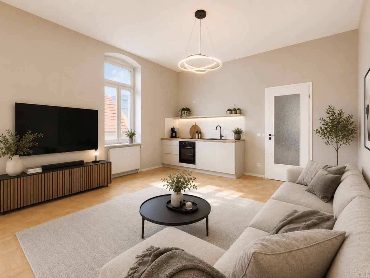 JETZT KAUFNEBENKOSTEN EINSPAREN! GROßZÜGIGES 1 ZI. APARTMENT IN GRÜNDERZEITVILLA - IN RUHIGER LAGE – Dornblüthstraße 26, 1277 Dresden – Bild 1 von 9