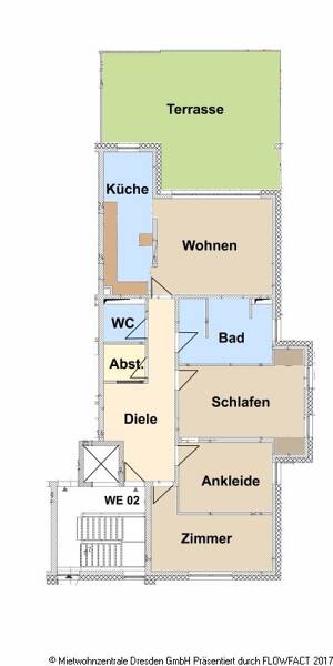 Exklusive 4 Zimmer Wohnung mit großer Terrasse in Plauen! – 1187 Dresden – Vorschaubild 2