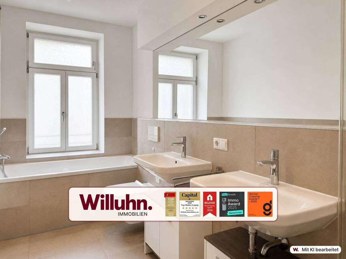 2017 hochwertig saniert | Südbalkon | Tageslichtbad | Fußbodenheizung | Parkettboden – 4299 Leipzig – Bild 1 von 9