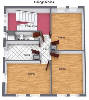 3 Wohnungen, Backstein-Gründer-Zeit in ruhiger Anwohnerstraße, Bad Cannstatt nähe Neckar – 70376 Stuttgart – Vorschaubild 4