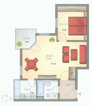 // Frisch renoviert - Balkon - Stellplatz TG - ruhige Lage // – 4158 Leipzig – Vorschaubild 3