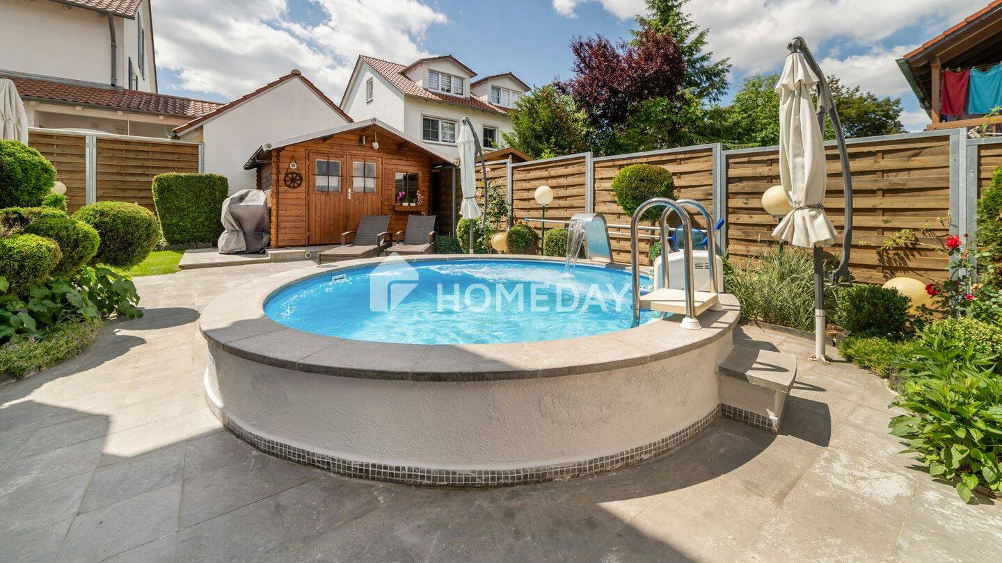 Gepflegte Doppelhaushälfte mit Pool, Doppelgarage und vielseitigem Platzangebot – Dasing – Vorschaubild 3