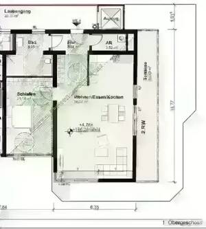 Trier-Zentrum-Viehmarkt / 2 Zimmer-Wohnung / Einbauküche / Fußbodenheizung / Balkon / Aufzug / Fitnessstudio – 54290 Trier – Vorschaubild 9