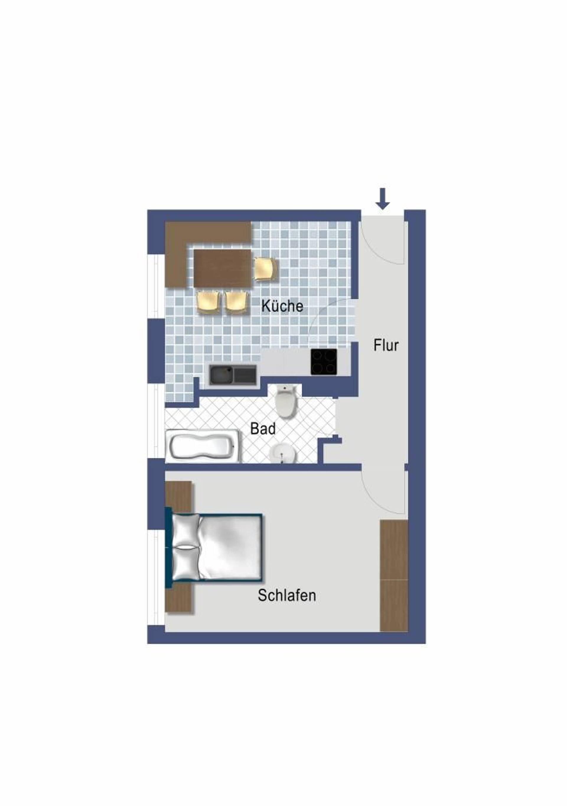 Erdgeschosswohnung in 50678 Köln mit 40,57 m² kaufen