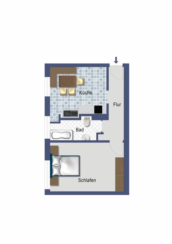Erdgeschosswohnung in 50678 Köln mit 40,57 m² kaufen