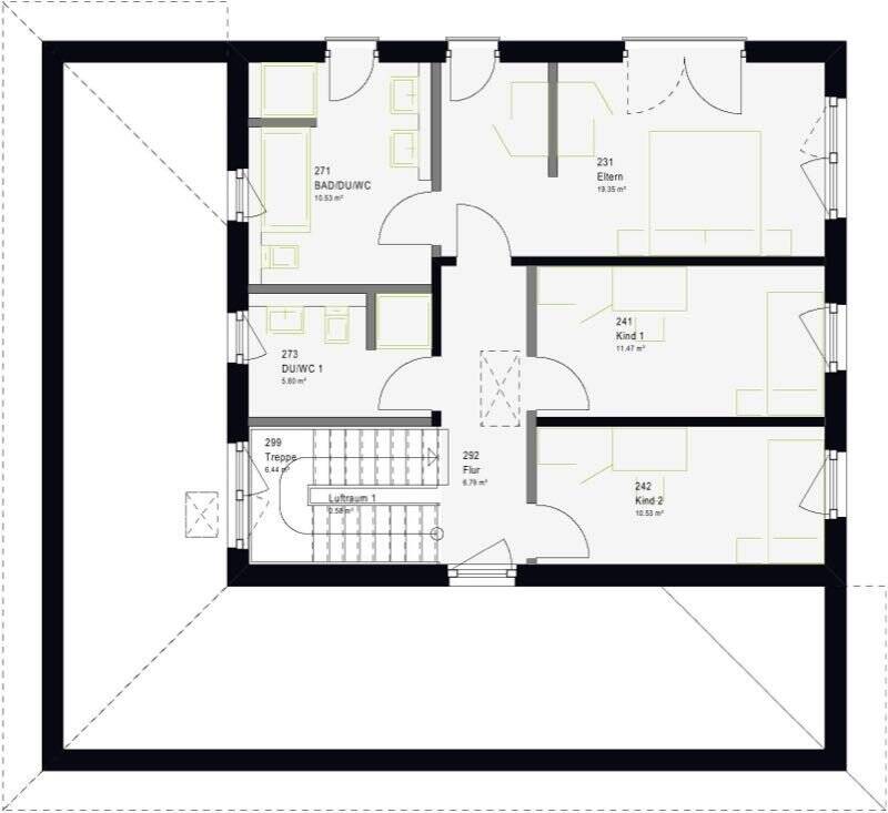 Das LifeStyle 19.03 W: 49 Quadratmeter Wohnraum - die repräsentativste Stadtvilla im Programm – Freigericht – Vorschaubild 3
