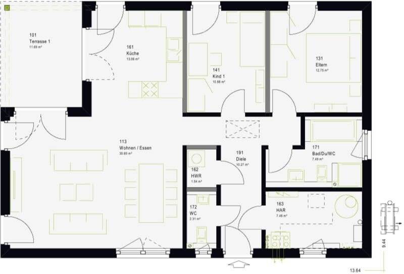 Alles auf einer Ebene. Alles entspannt. - Ihr moderner Wohlfühl-Bungalow – Cottbus – Vorschaubild 5