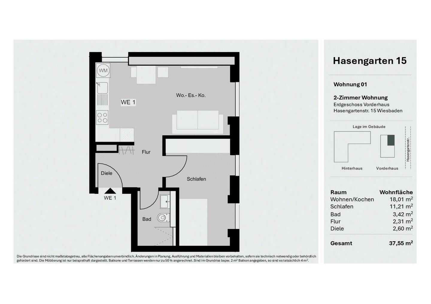 Neubauinvestment mit Perspektive - kompakte 2-Zimmer-Wohnung – Wiesbaden – Vorschaubild 7