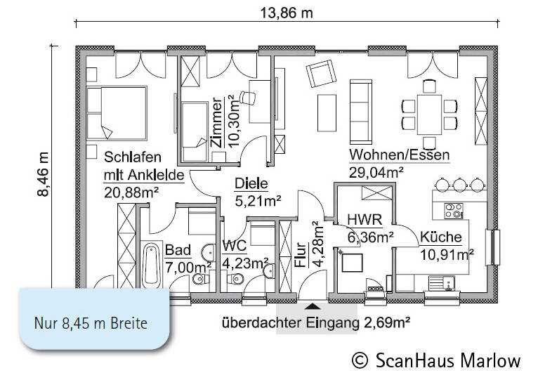 ScanHaus Bungalows in Frohburg - komfortabel, modern, barrierearm – Frohburg – Vorschaubild 3