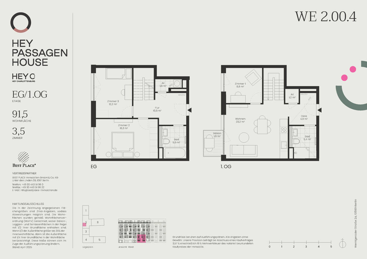 Willkommen Zuhause: Maisonette-Wohnung zwischen Spree, Schlosspark und Stadtleben – Berlin – Vorschaubild 2