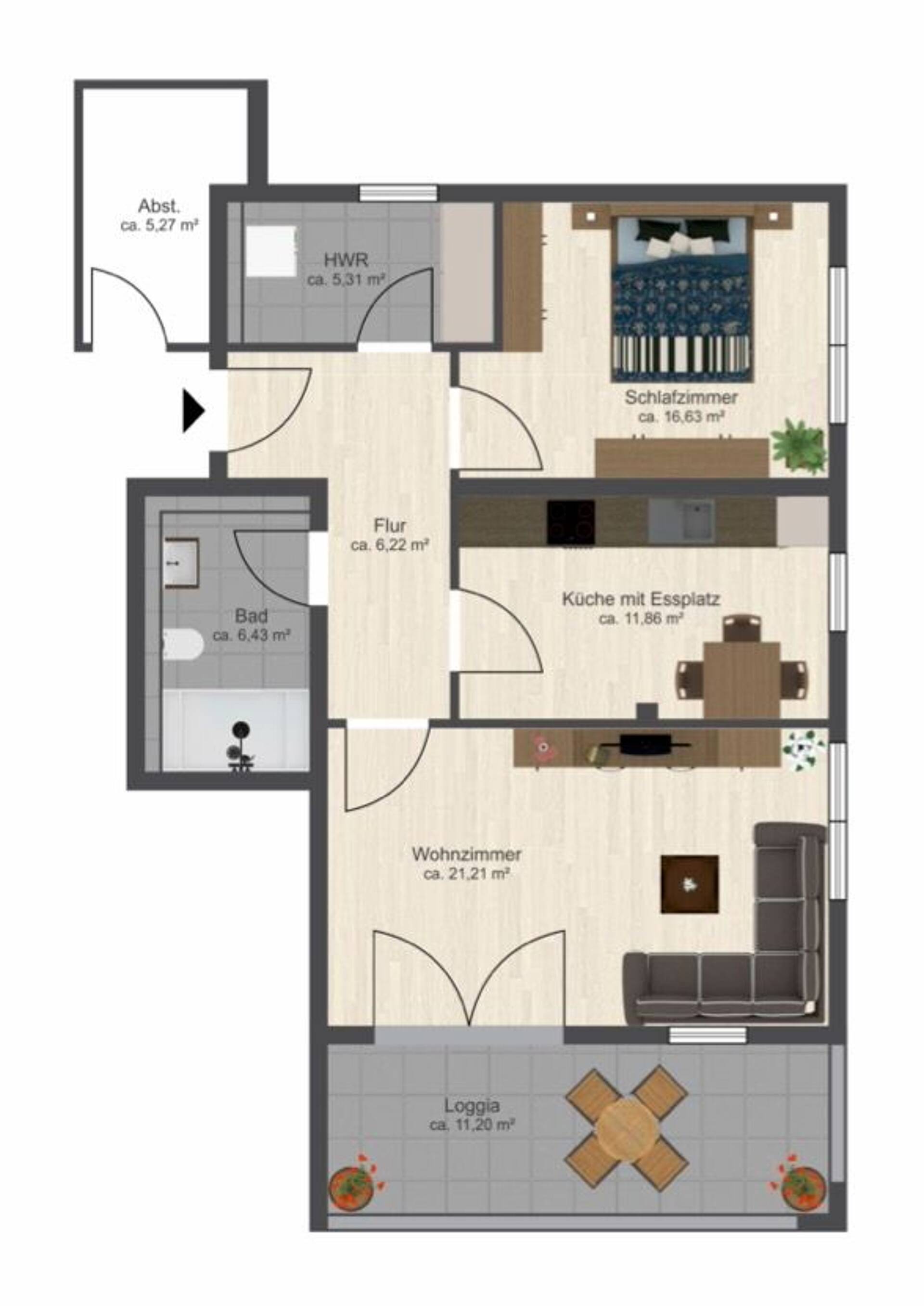 Etagenwohnung in 75015 Bretten mit 68 m² kaufen