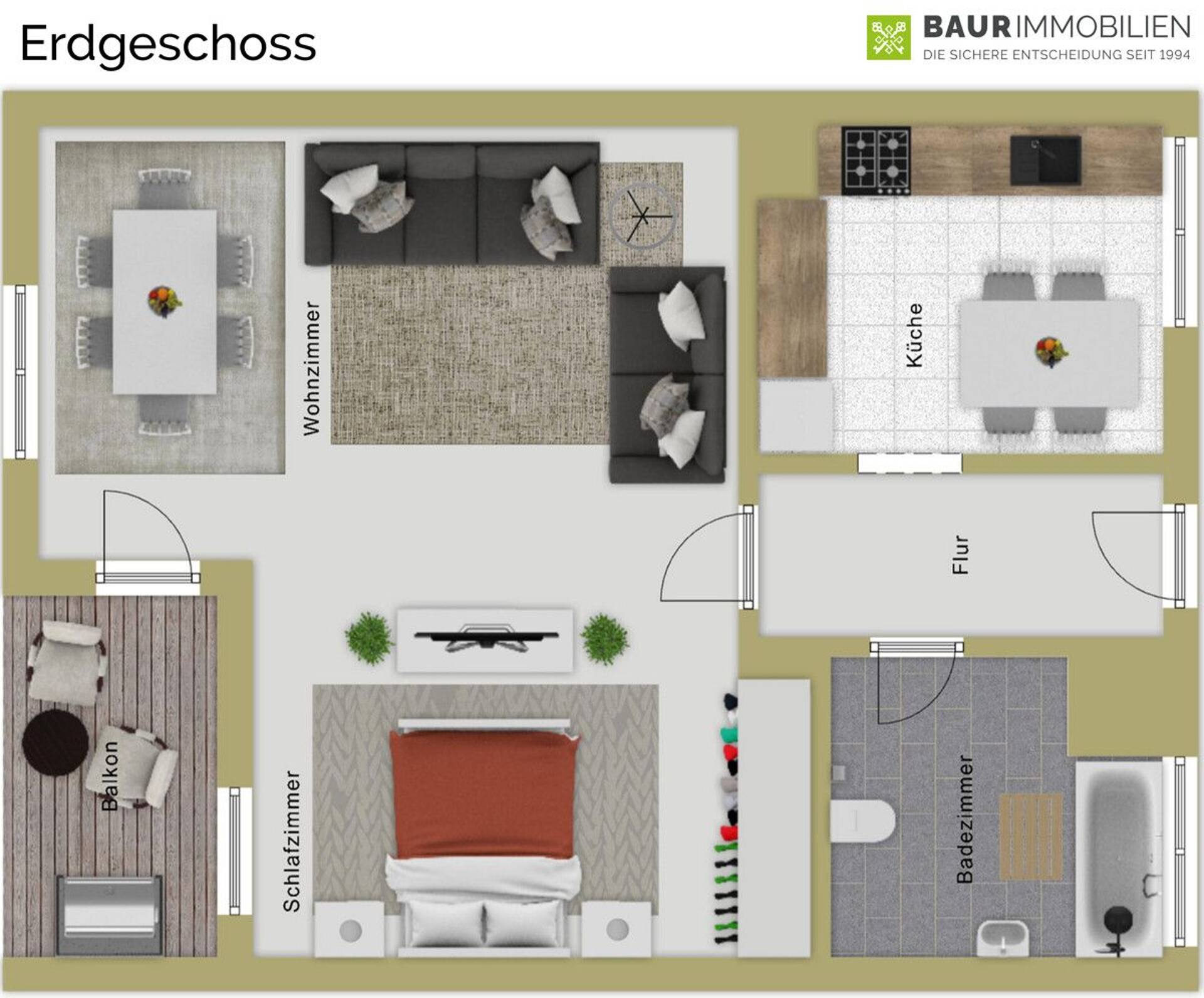 Etagenwohnung in 88471 Laupheim mit 39 m² kaufen