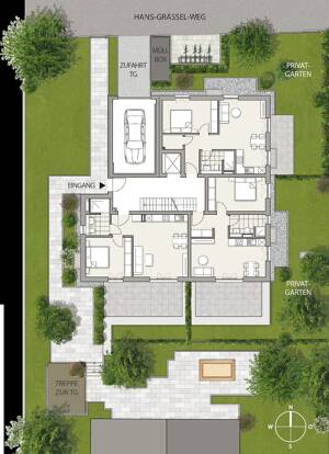 Großhadern Neubau - Sonnige 2-Zimmer-Terrassenwohnung mit kleinem Garten. Beste Infrastruktur. – 81375 München – Vorschaubild 7