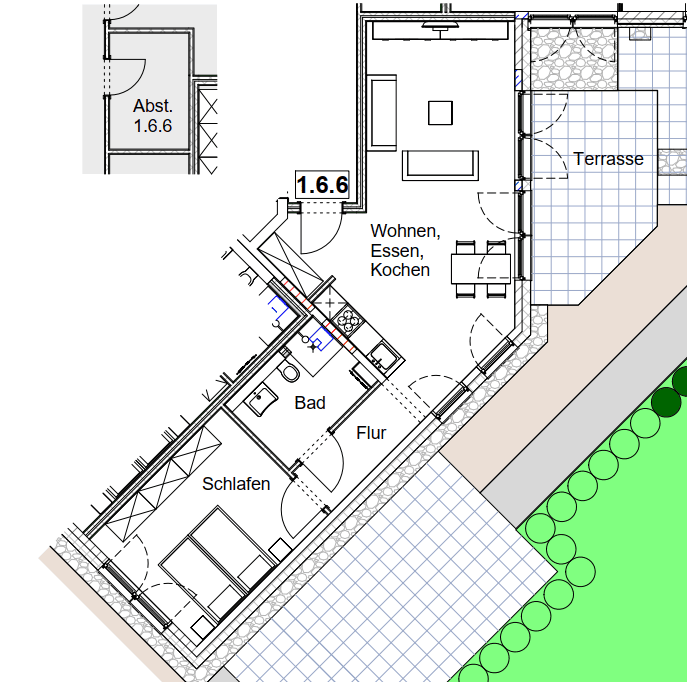 Schöne, ruhige Erdgeschosswohnung mit Terrasse & Blick ins Grüne – Hamm – Vorschaubild 7
