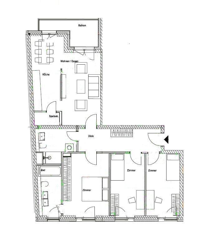 Familienfreundliche Etagenwohnung zur Miete mit Balkon in Leipzig Connewitz - Wentzel Dr. – Leipzig – Vorschaubild 3