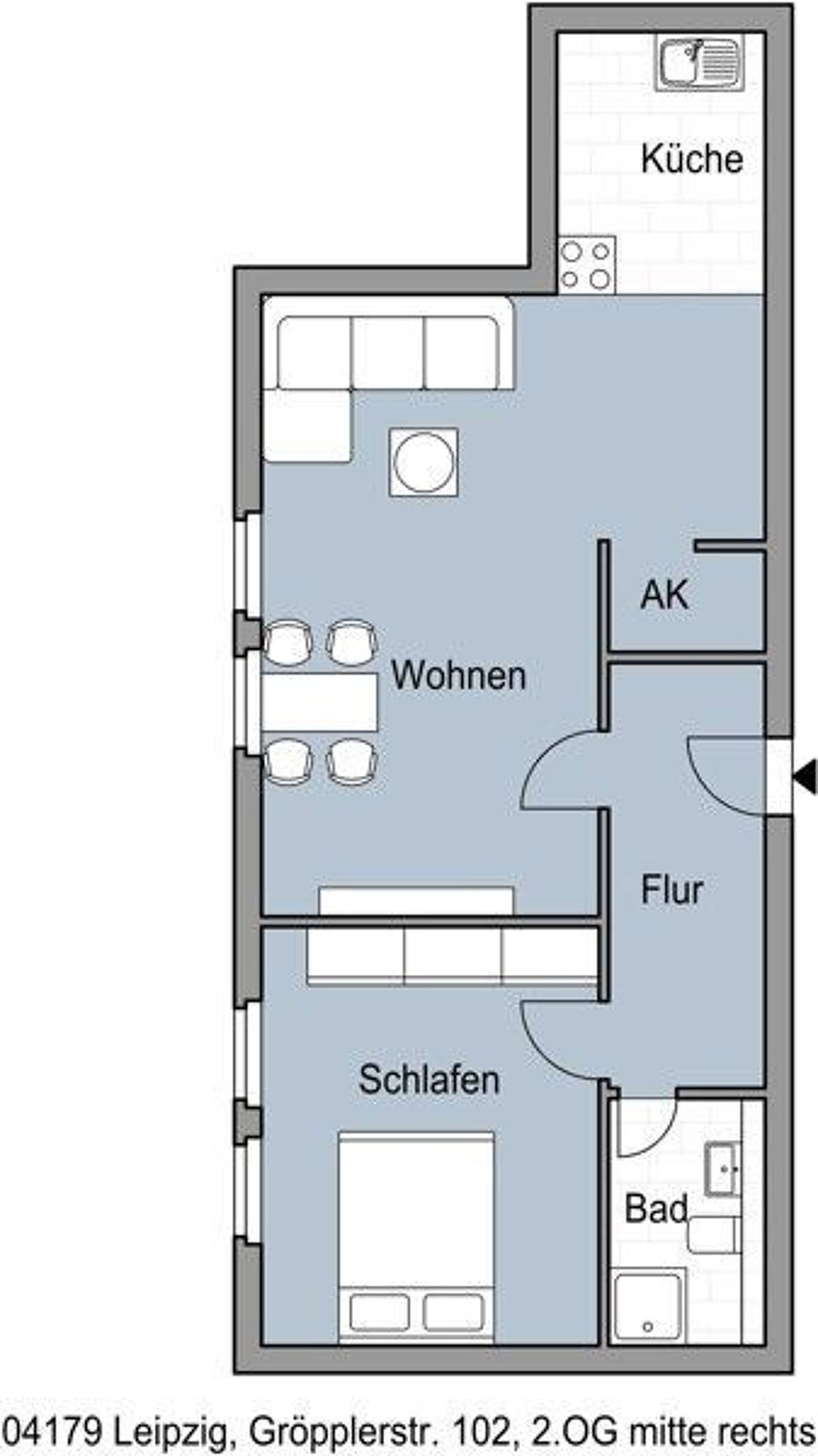 2 Zimmer Wohnung in Leipzig Neulindenau- frei ab sofort – 4179 Leipzig – Bild 1 von 6