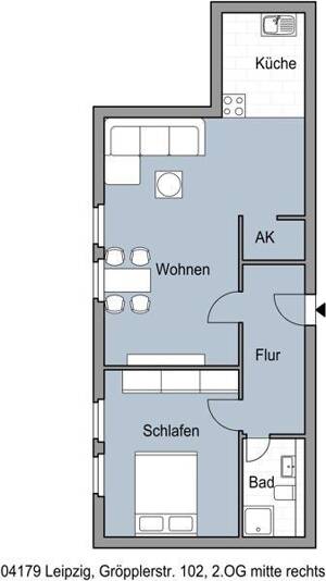 2 Zimmer Wohnung in Leipzig Neulindenau- frei ab sofort