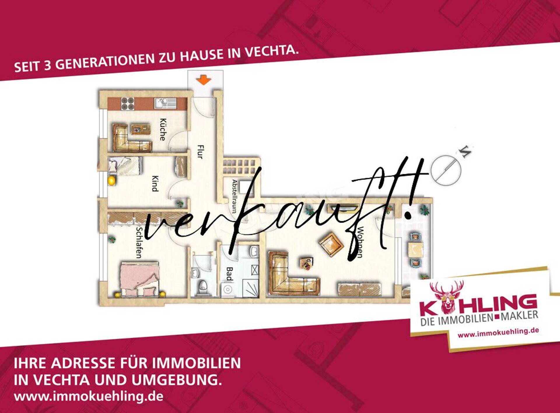 Etagenwohnung in 49377 Vechta mit 81,31 m² kaufen
