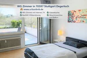 WG-Zimmer möbliert in Stuttgart Degerloch - 1 Monat Zeitwohnen