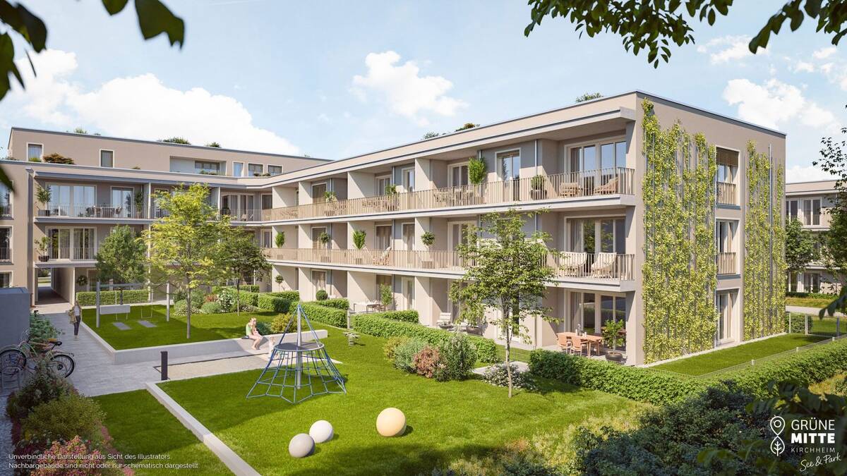 2-Zi.-Whg. mit Duschbad u. extra großem Balkon in Süd-West-Ausrichtung – 85551 Kirchheim bei München – Bild 1 von 8