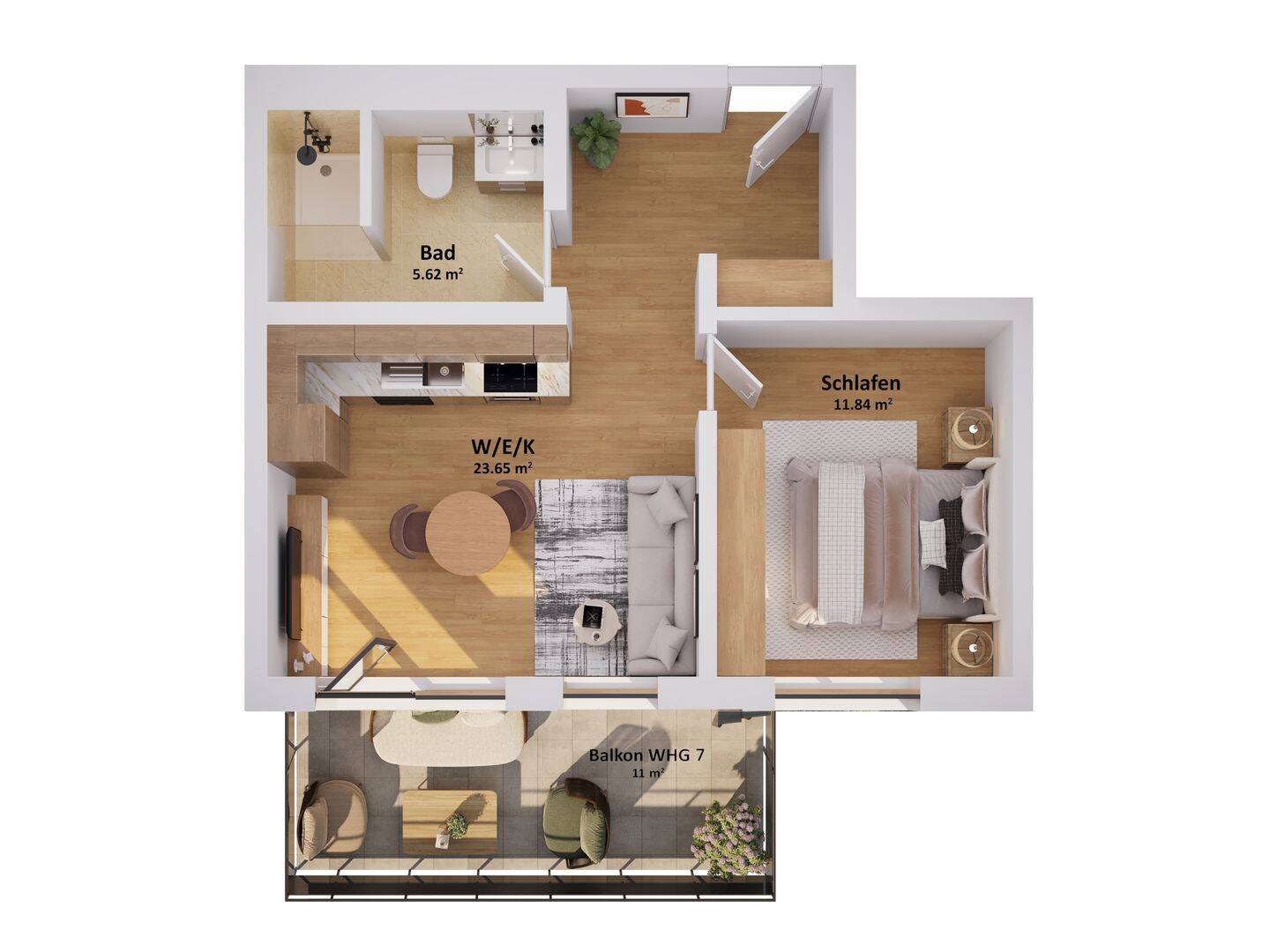 Modernes Neubau-Juwel in Moosach: Exklusive 2-Zimmer-Wohnung mit Balkon – München – Vorschaubild 5
