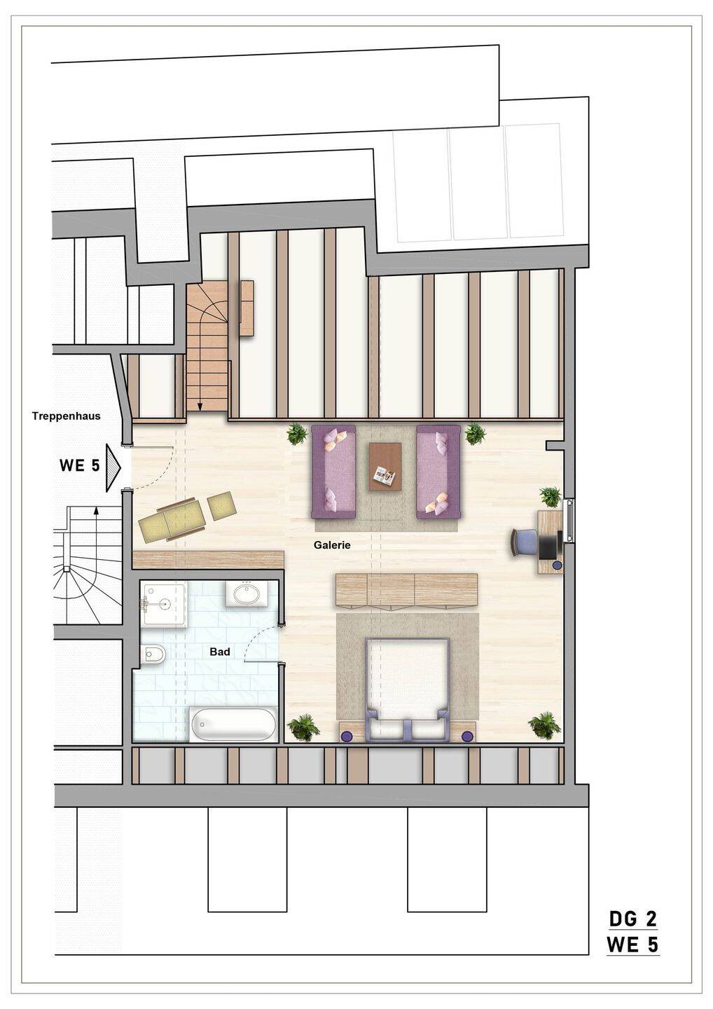 Großzügige 5-Zi. Maisonette mit Galerie und Masterbad - Wohnen über zwei Ebenen – Nürnberg – Vorschaubild 5