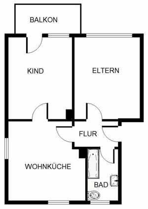 Hier findet jeder seinen Platz: renovierte 2-Zimmer-Citywohnung – 45141 Essen – Vorschaubild 8