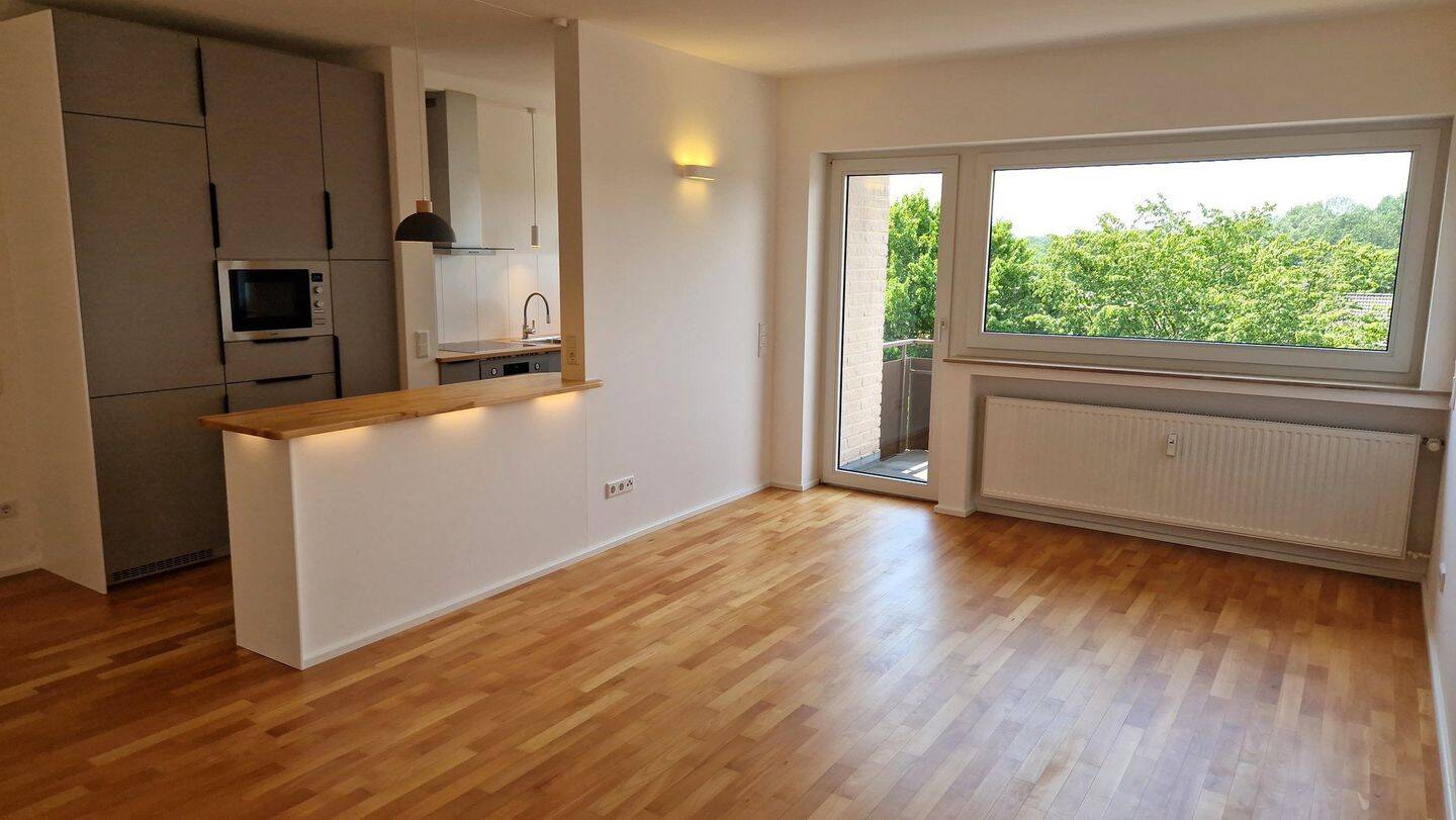 2-ZKB mit Studio-Charakter & Weitblick ins Grüne, Ersteinzug nach Sanierung, Küche, Balkon, Garage – Münster – Vorschaubild 6