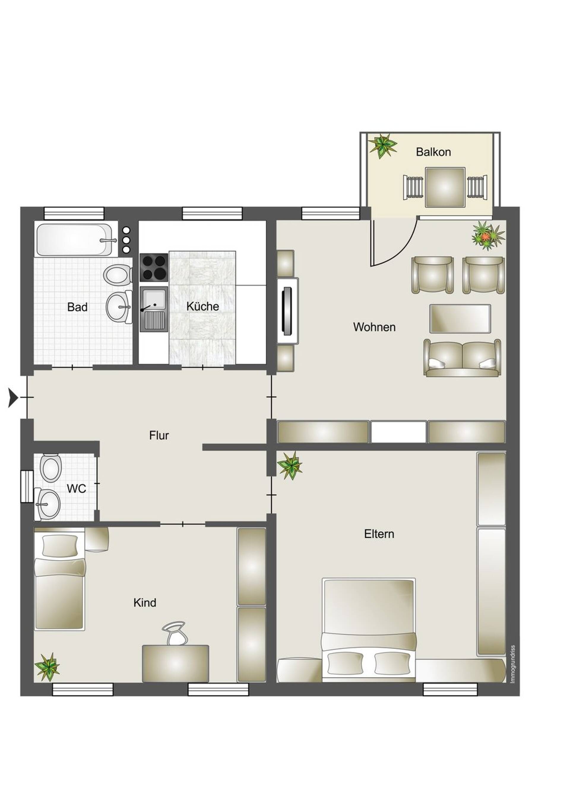 Etagenwohnung in 49324 Melle mit 83,55 m² kaufen