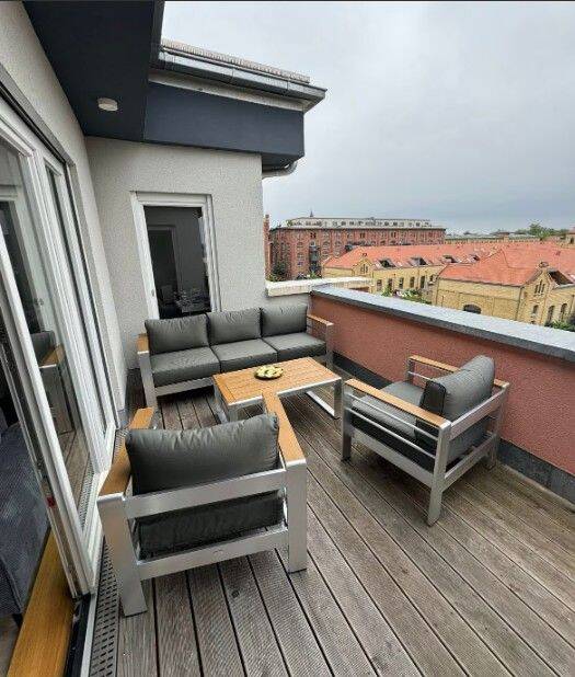 Moderne 3,5-Zimmer-Terrassenwohnung mit Blick in grüne Gärten – Leipzig – Vorschaubild 3