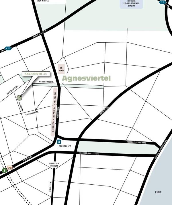 Etagenwohnung in 50670 Köln mit 57,71 m² kaufen