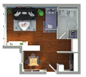 Helles, renoviertes 1,5-Zimmer-Apartment in ruhiger, durchgrünter und zentrumsnaher Lage von S-Weilimdorf